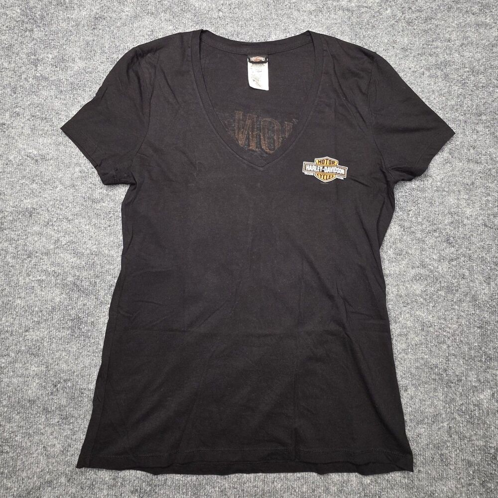 Harley-Davidson Zion Utah Shirt Women’s L Black V-Neck Graphic T-Shirt